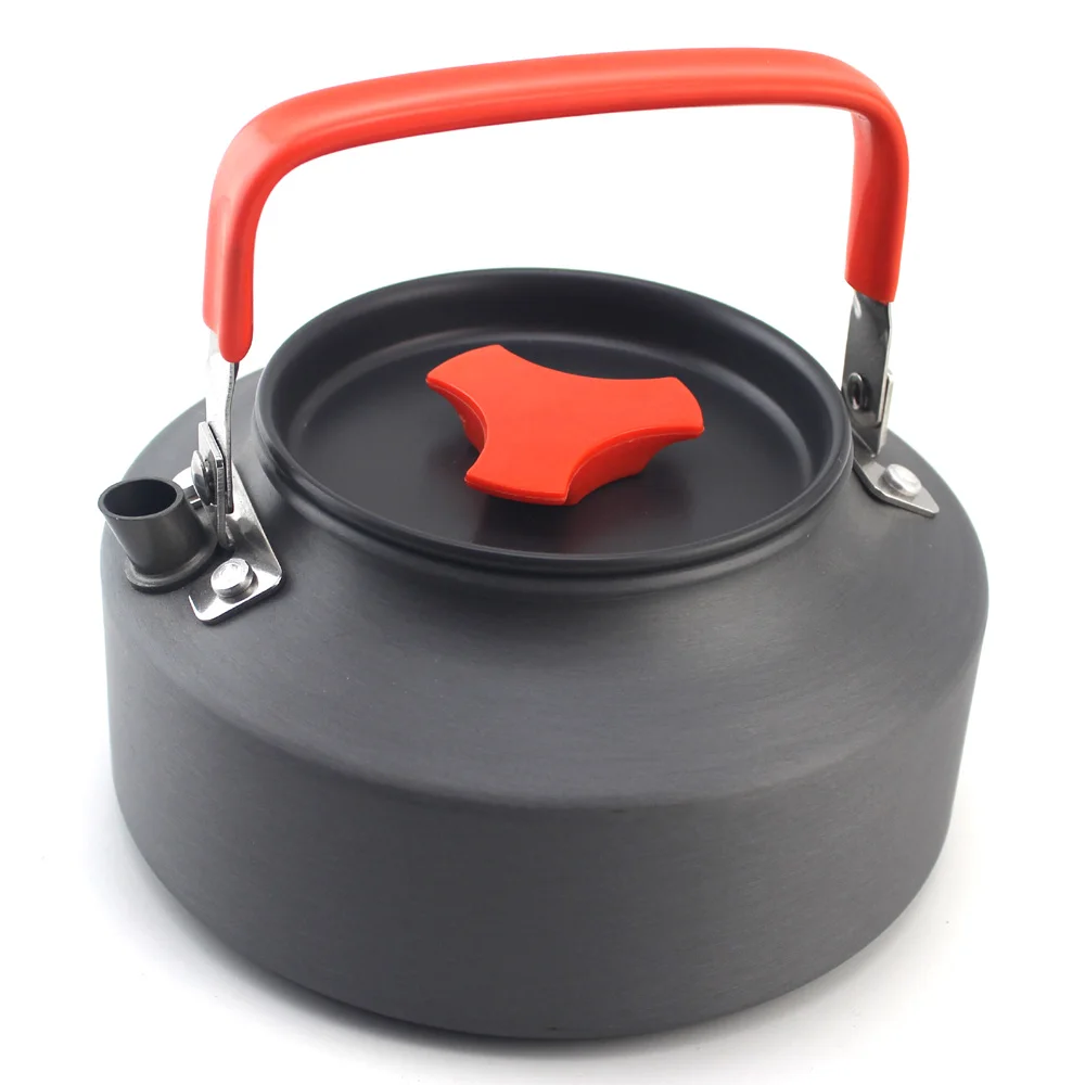 Outdoor 1.1L Portable Aluminum Water Kettle Camping Coffee Pot w/ Carry
