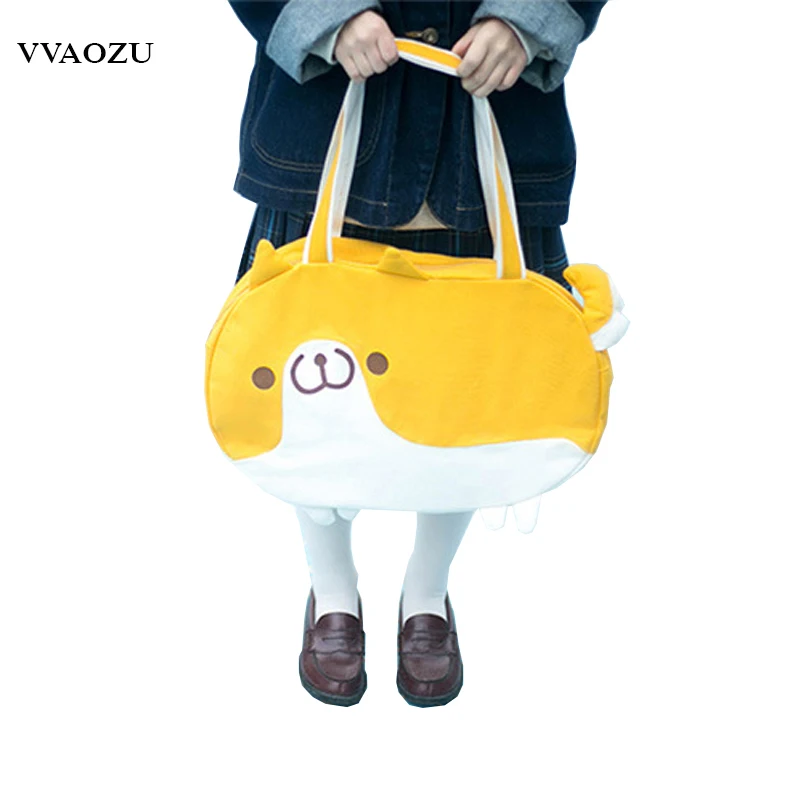 

New Arrival Women Kawaii Cartoon Shoulder Bag Canvas Tote Bolsa Feminina Harajuku Doggie Style Handbag for Girls