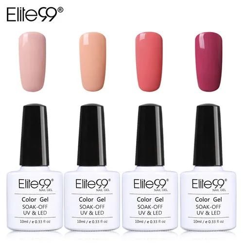 Elite99 4 шт./компл. 10 мл, нюдовый Цвет серии Гель-лак для ногтей Nail Art био-Гели Soak Off Гель-лак, Длительное Действие, арт Полировочный Гель для маникюра - Цвет: N-NU-10ML-C009