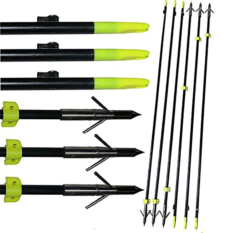 

3pc 88cm Length Fishing Arrow Fiberglass Shooting Fish 34'' Length 8mm Bow Fishing Hunting Arrow Bowfishing Fish Arrows