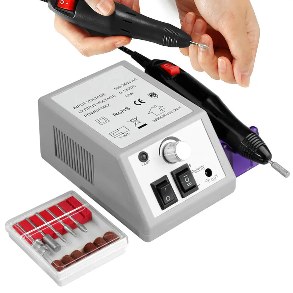 20000RPM Electric Nail Drill Bits Manicure Set Grinding Mill Cutters Gel Cuticle Remover Nail File