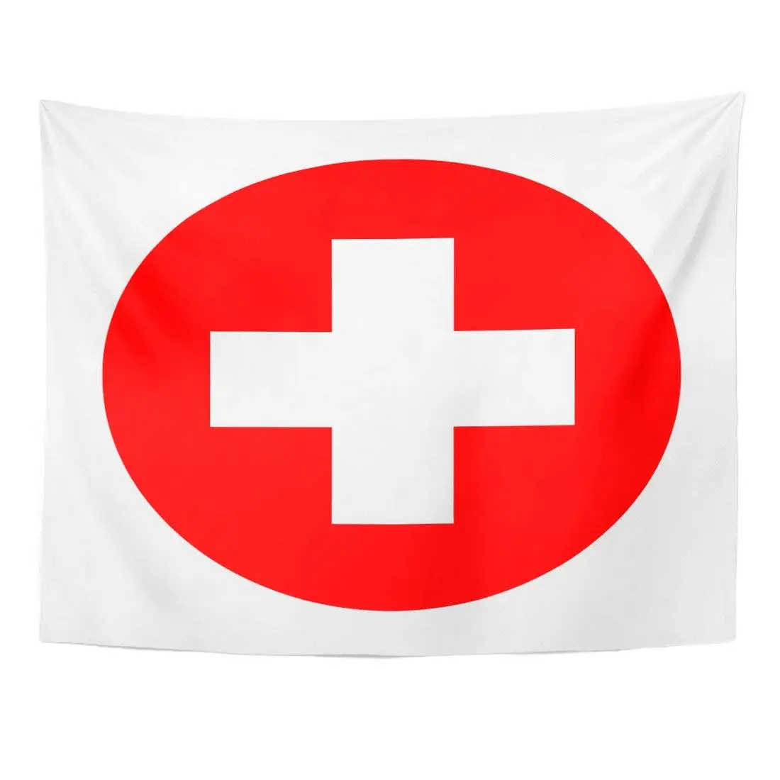 Tapestry Aid Medical Cross in Red Circle First Hospital Home Decor Wall Hanging for Living Room Bedroom Dorm | Дом и сад