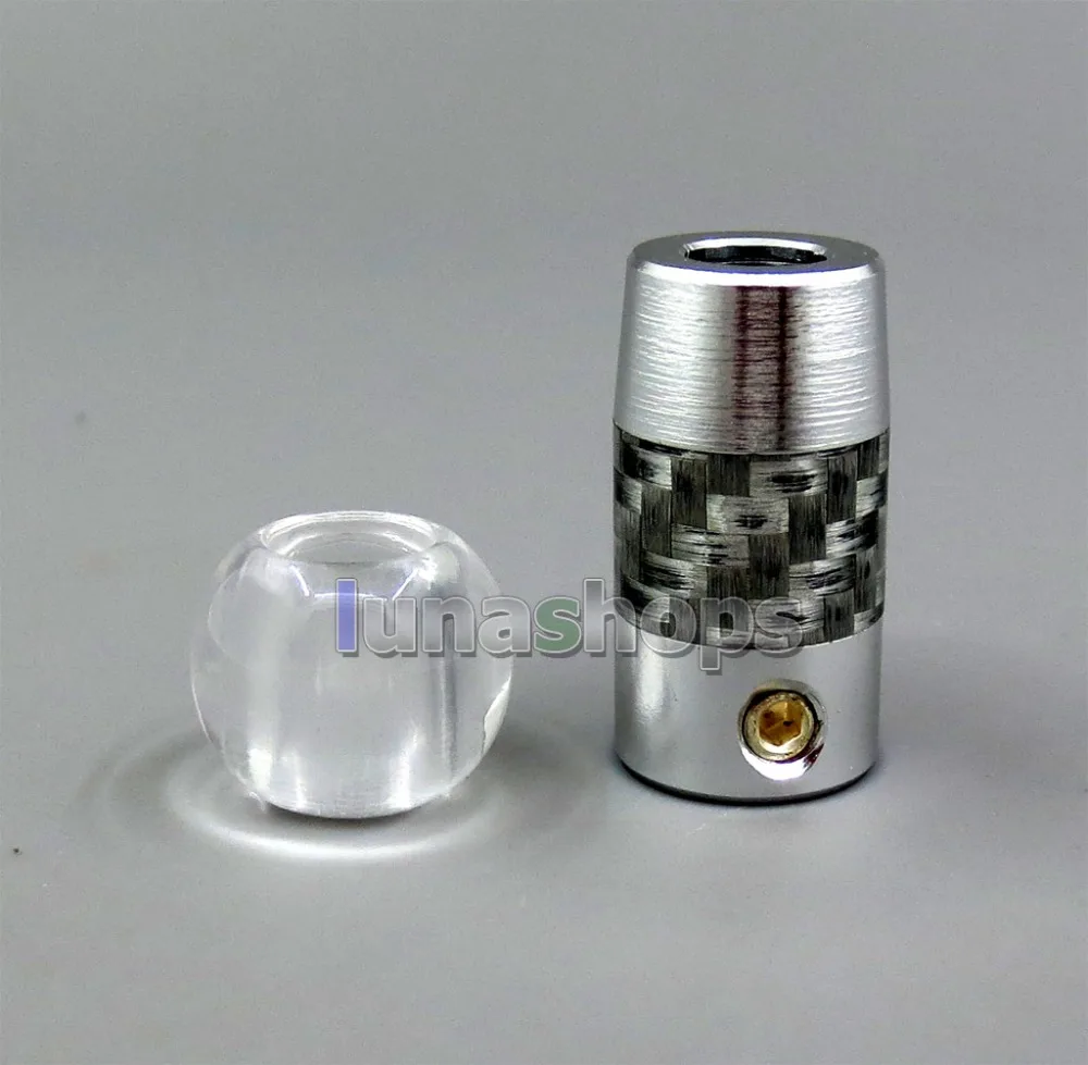 LN005421 Aluminium Alloy Carbon Super Light Headphone Earphone Cable Splitter Adapter Plug For DIY Custom