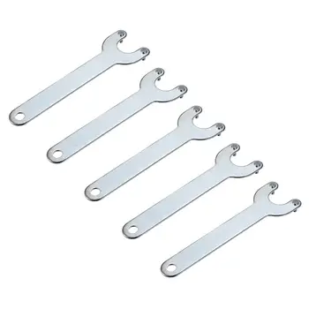 

uxcell Angle Grinder Wrench Iron Lock Nut 2 Prong Zinc Plating Finish Spanner for Dewalt Milwaukee Makita Black Decker Ryobi