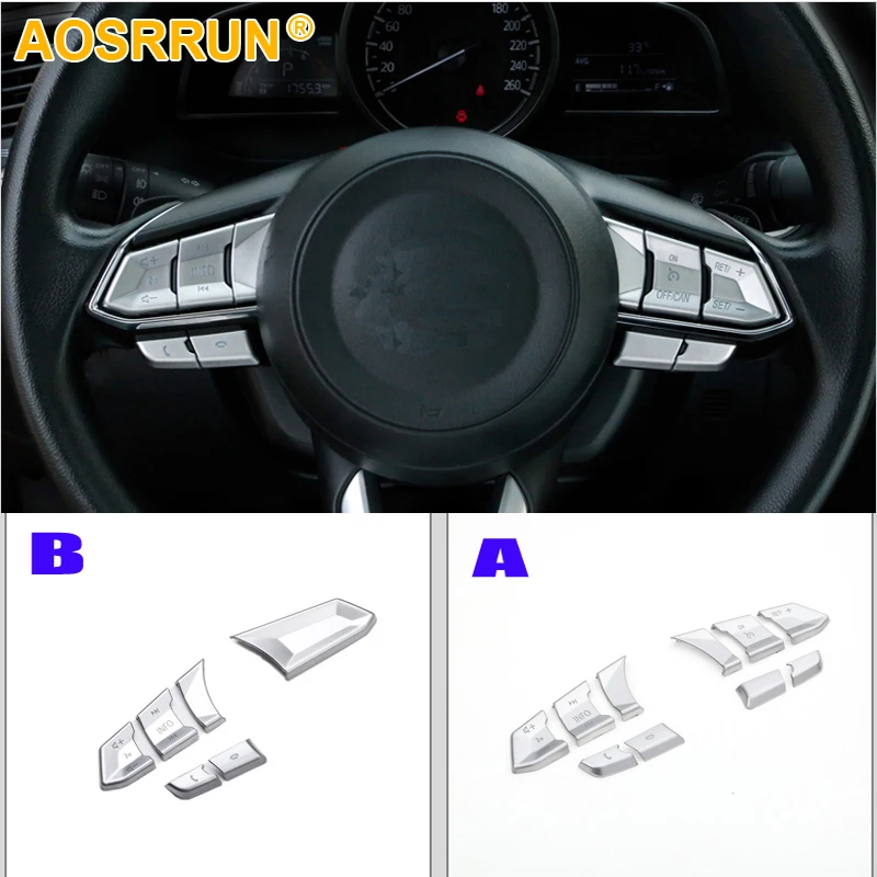 #*Cheap car styling Steering wheel multimedia key Car Accessories For Mazda CX 3 CX3 2016 2017 2018