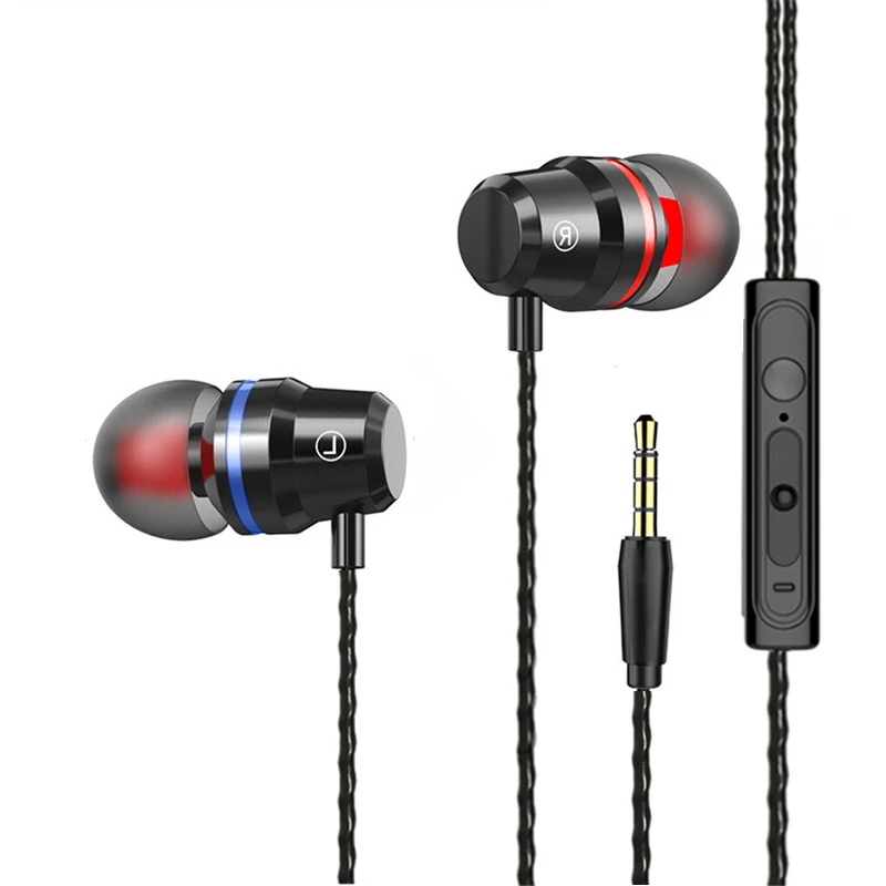 

4D Stereo Heavy Bass Metal in-ear Wired Headset 3.5mm Music Sport Earbuds for iphone Samsung Xiaomi Redmi Huawei Honor Earphones