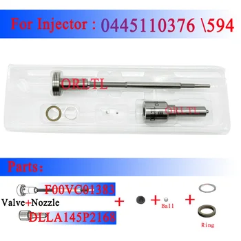 

ORLTL Automobile Parts Nozzle DLLA145P2168 (0433172168), Injector Valve F00VC01383 For Cummins 0445110376 0445110594
