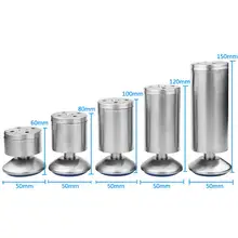 4 шт нержавеющая сталь 50*60 50*80 50*100 50*120 50*150 мм высота ножки дивана части мебели кровать ТВ ножки шкафа