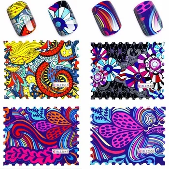4 Pcs/Lot 2017 New Arrival Nail Art Stickers Decals Water Transfer Wraps Decorations Manicure Care Tools