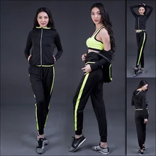 Женская спортивная одежда 3 шт./компл. тренировочные беговые колготки женские аксессуары для йоги спортивные быстросохнущие компрессионные, для бега