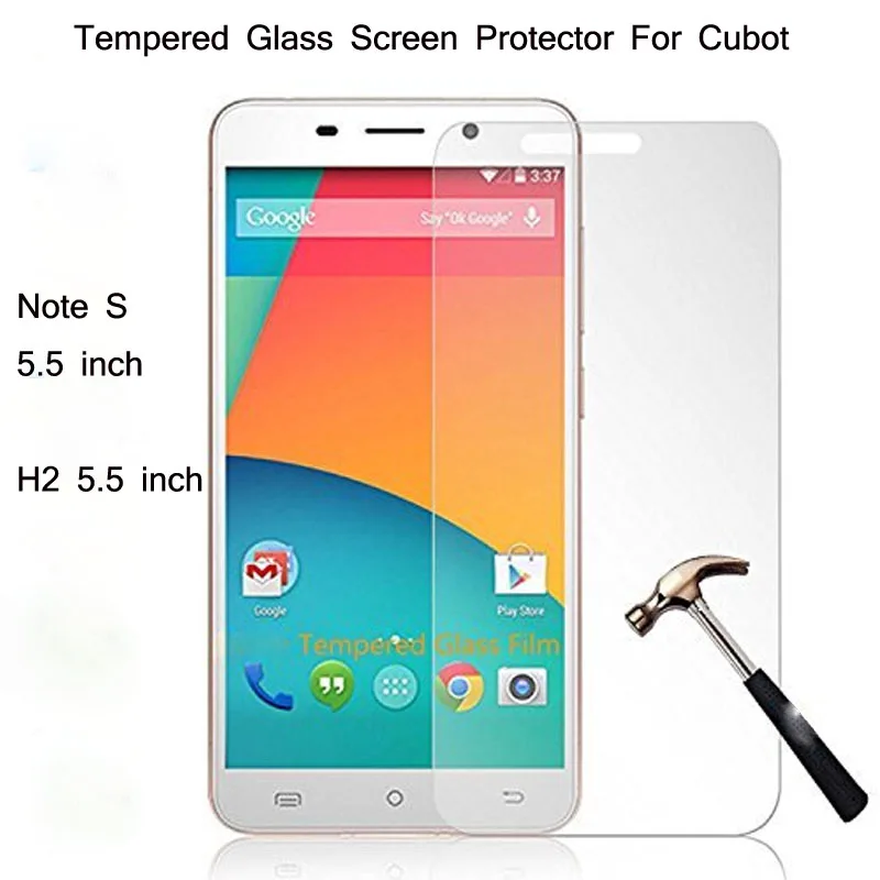 

GerTong 2.5D 9H Front Tempered Glass For Cubot Note S Dinosaur H2 5.5 inch Screen Protector Toughened Protective Film