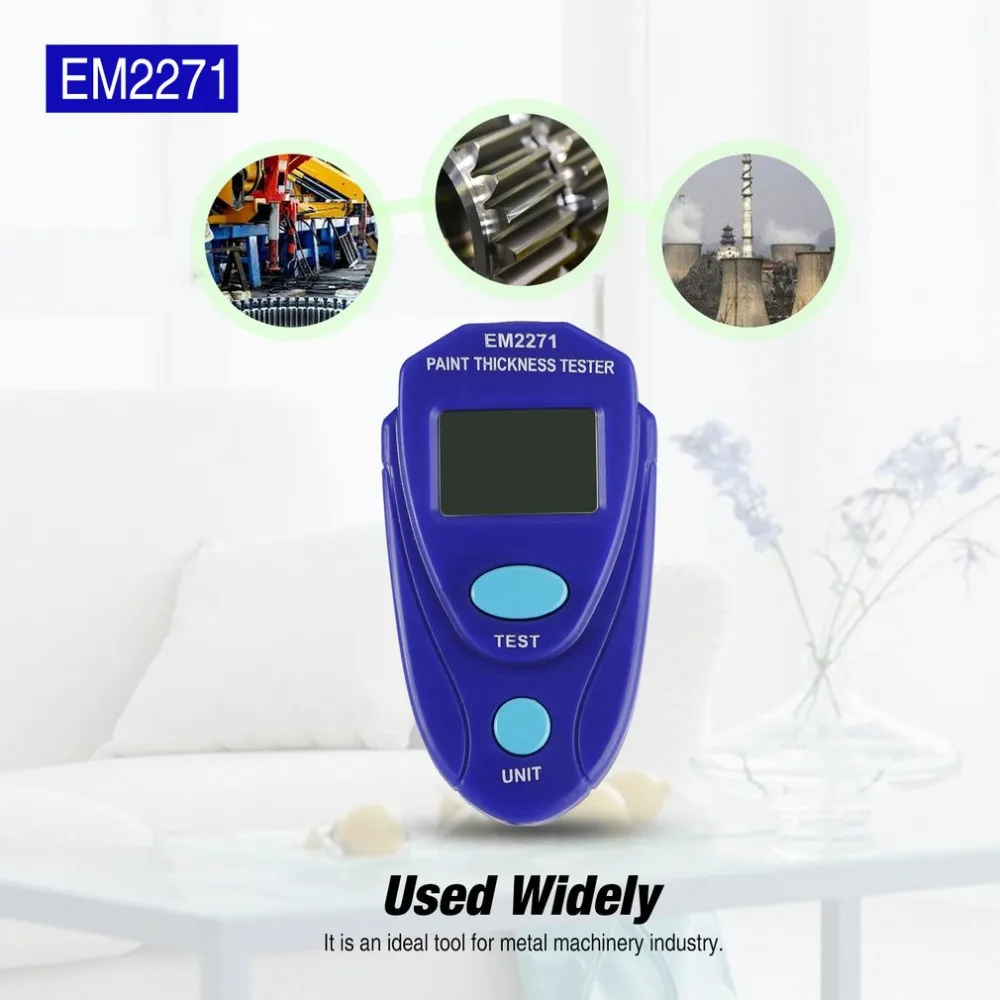 EM2271 мини-прибор для измерения толщины краски, цифровой измеритель толщины краски, ЖК-дисплей, автомобильный тестер для хранения данных, распродажа