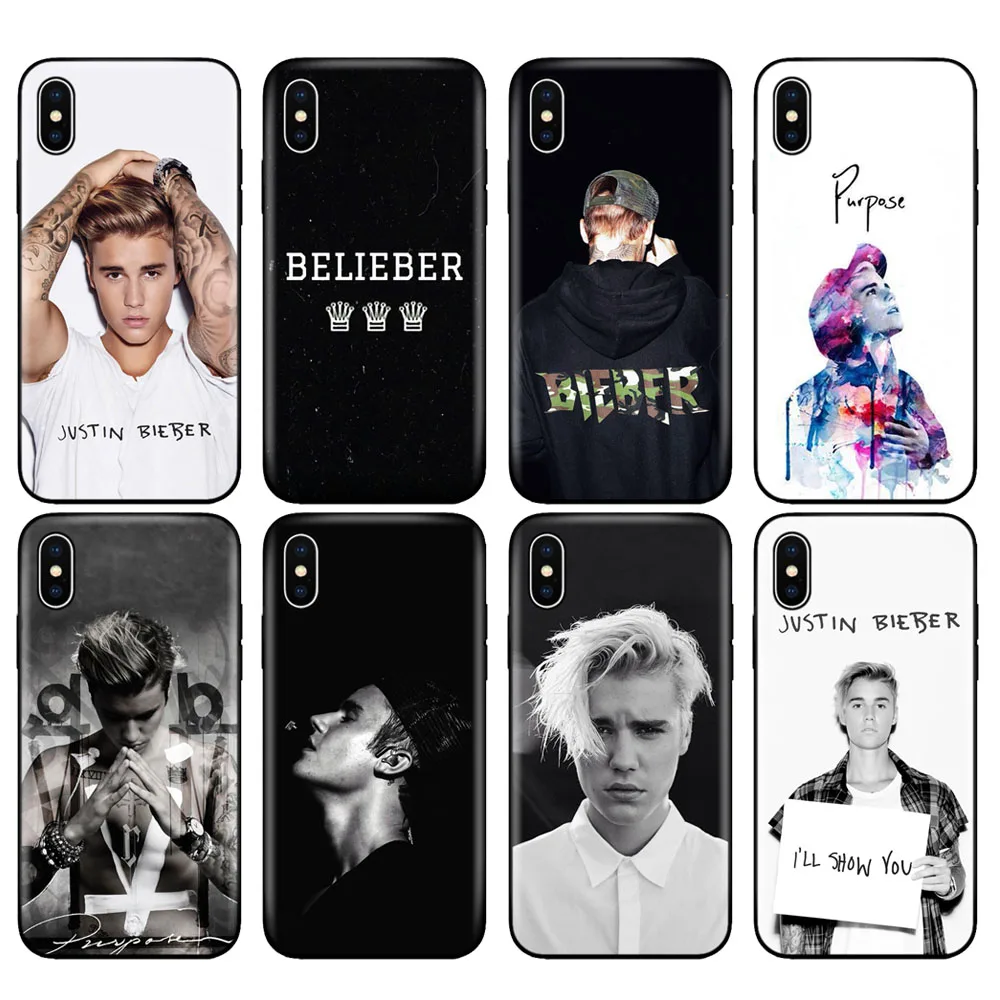 Custodia In Tpu Nero Per Iphone 5 5S Se 2020 6 6S 7 8 Plus X 10 Custodia Per Iphone Xr Xs 11 Pro Max Custodia Fashion Justin Bieber