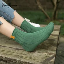 Винтажные готические носки Харадзюку женские летние желтый/хаки/зеленый/красный/Смешные носки Харадзюку школьницы уличная женская одежда