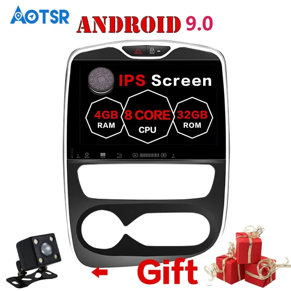Автомобильный DVD плеер px5 px6 Android 9 0 4 + 64 ГБ для Renault Clio 2013 2016 1080P Бесплатная камера