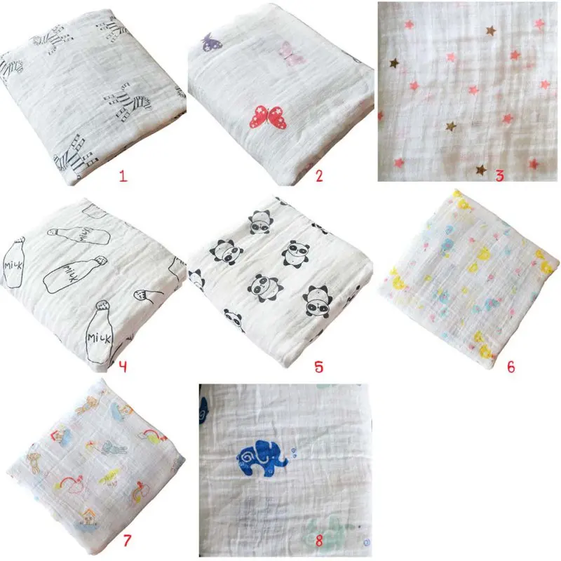 

Muslin Swaddle Quality Baby Multi-use Cotton Baby Muslin Animal print Swaddle Blanket & Swaddling Baby Infant Towel