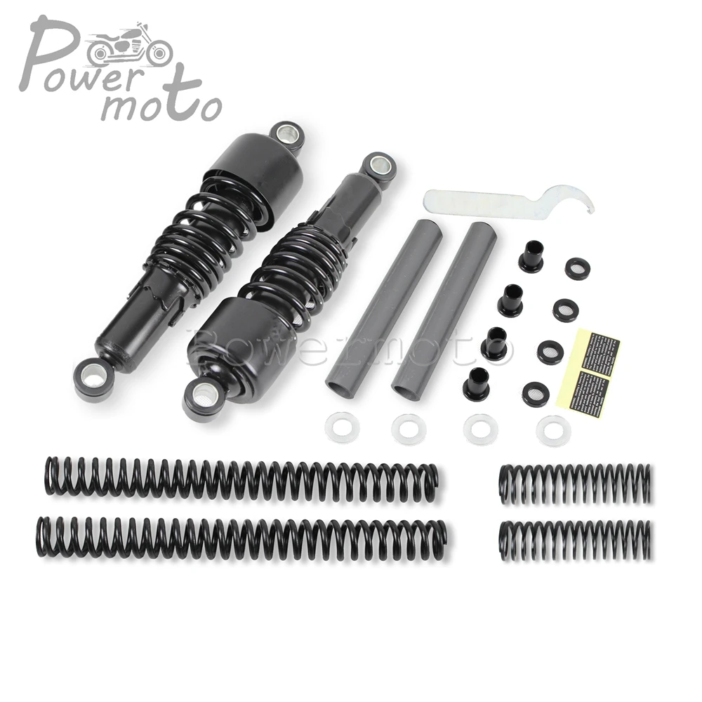 Kit de amortiguadores traseros motocicleta Harley Sportster XL883 XL1200 XL50 Custom SuperLow 2004 2017, color negro| | AliExpress
