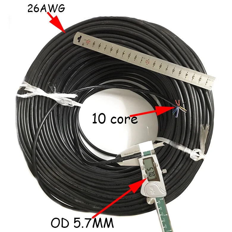 26AWG 2 3 4 5 6 7 8 9 10 ядер UL2464 26AWG 10 м канал звуковой канал сигнала кабель Электрический светодиодный Мощность кабель DIY Repair линии