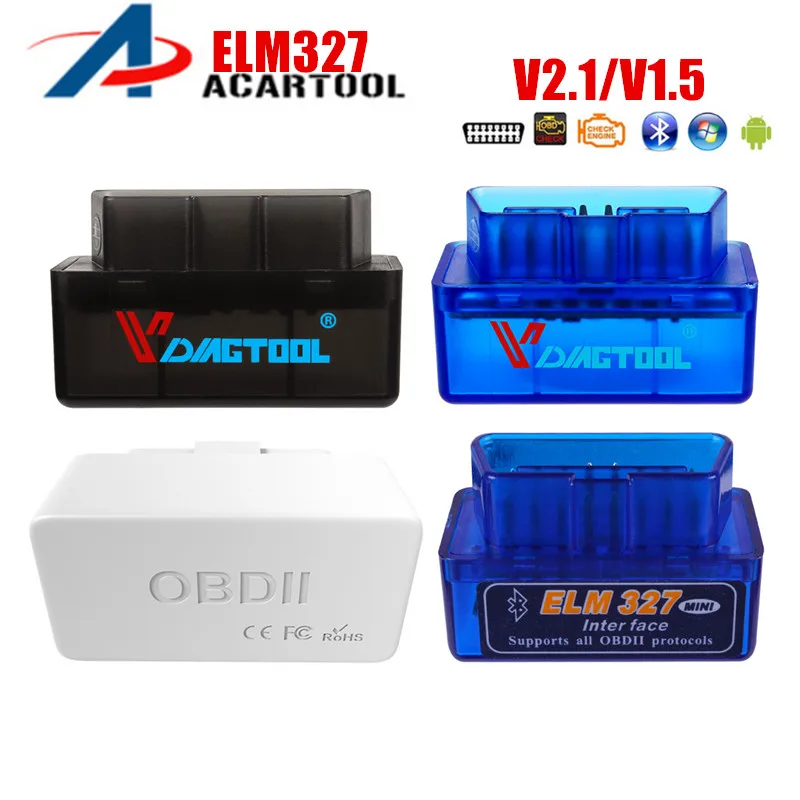 

Diagnostic tool Super OBD2 ELM327 OBD2 scanner V1.5 Hardware Works Android/PC Mini ELM 327 switch Bluetooth code reader HHOBD