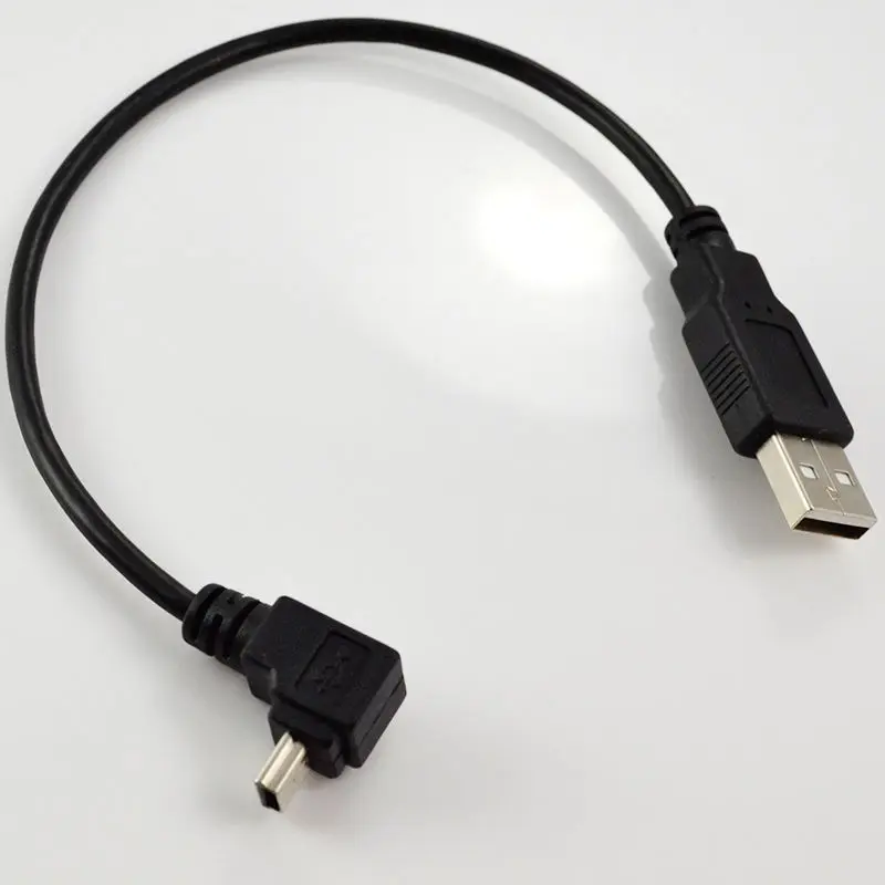 DANSPEED USB 2,0 A штекер на 90 градусов угловой мини USB 5Pin адаптер конвертер данных короткий кабель