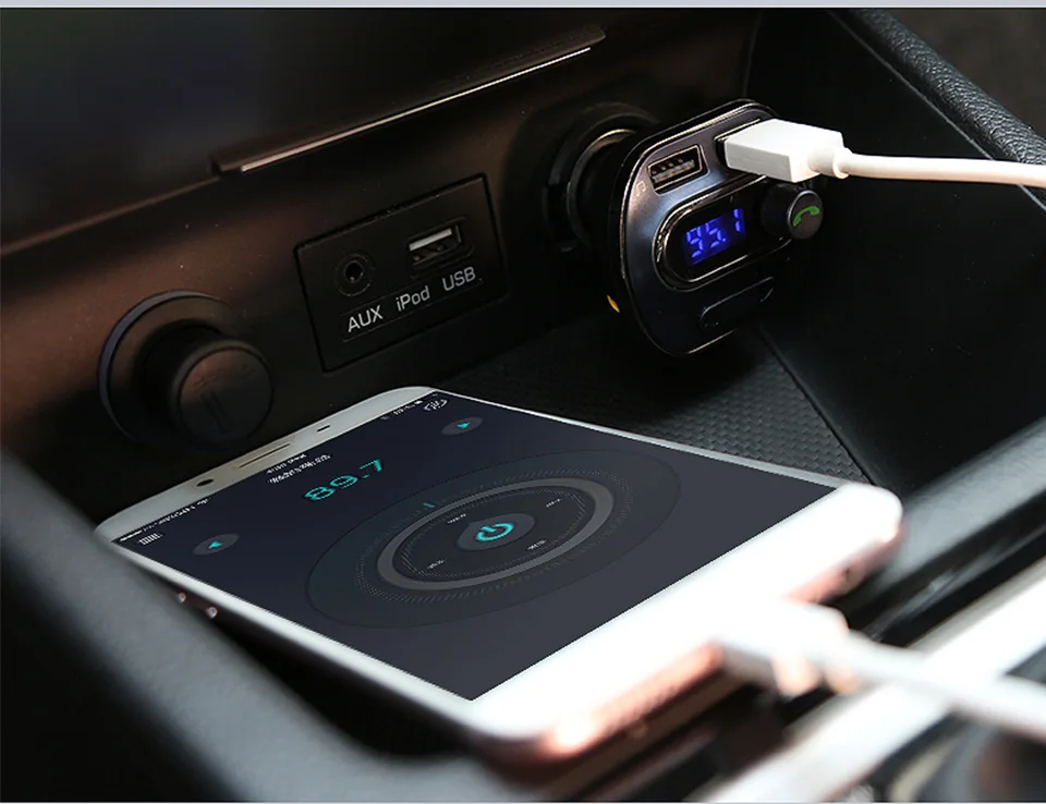 Bluetooth fm-передатчик Беспроводной радио в автомобиле передатчик автомобильный адаптер Комплект Универсальный автомоби