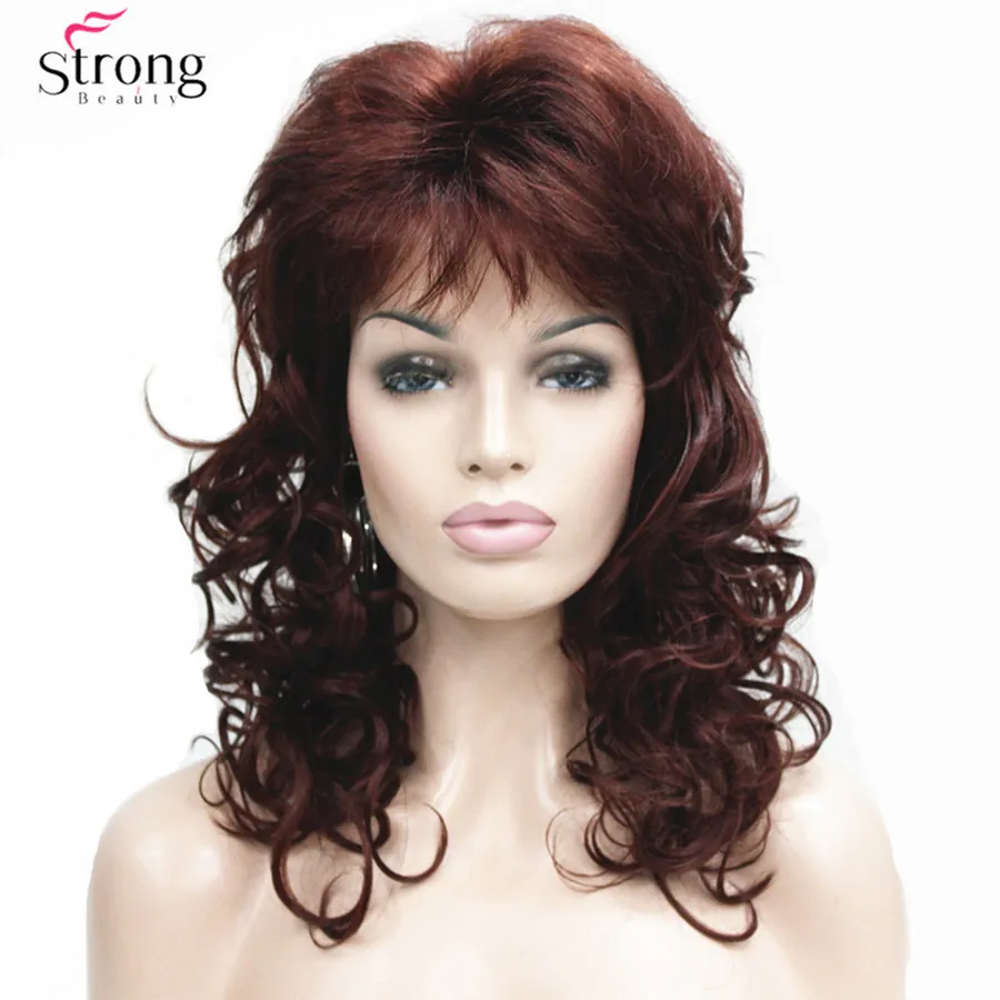 E-1560AL-AA   33A dark auburn culry wig for women (4)