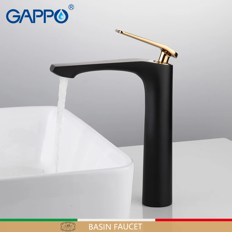

GAPPO basin faucets Black basin mixer faucet for bathroom sink faucets tall waterfall bathroom faucet mixer tap torneira tapware