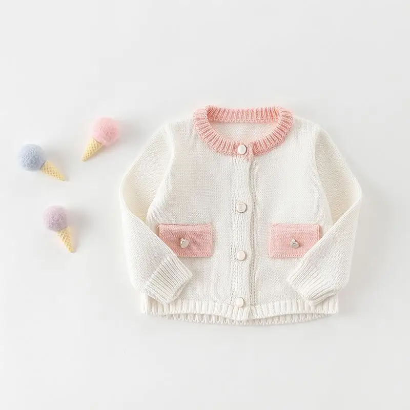 Infant Kids Clothing Sets Baby Autumn Knitwear Newborn Baby Girls Knitted Coat Baby Boys Clothes Knitting Romper Jumpsuit Outfit - Цвет: only 1pcs coat  A