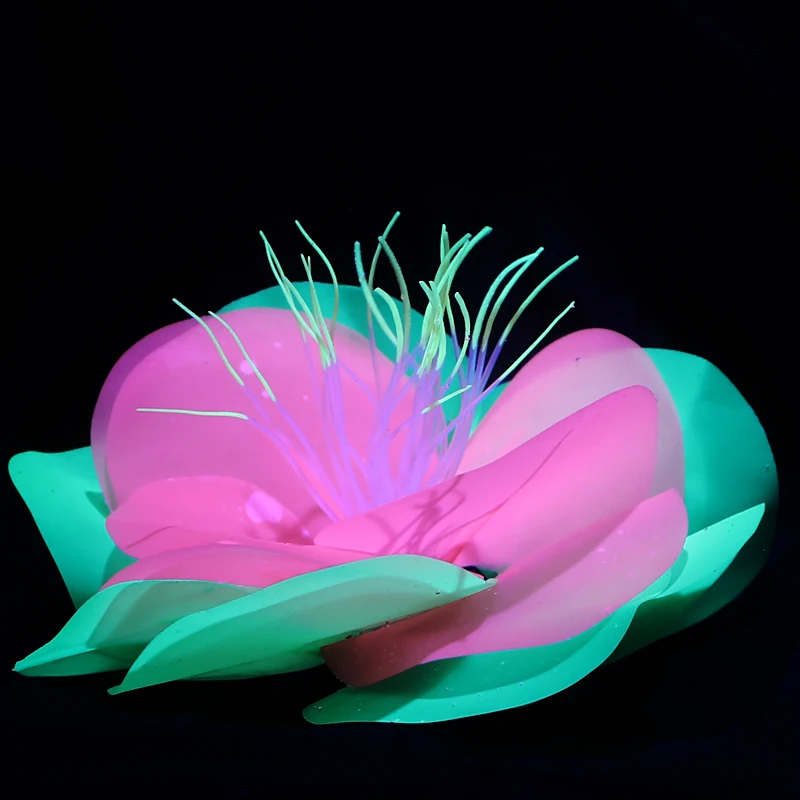 

Artificial Silicone Coral Aquarium Simulation Plant Fish Tank Underwater Decoration Water lily Ornament Landscape accessories
