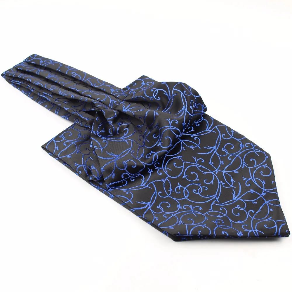 Мужской винтажный галстук, галстук Ascot, резинка для волос, британский узор в цветок, джентльмен, полиэстер, шелковый галстук для шеи, роскошный Камуфляжный