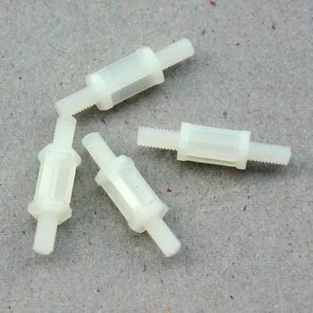 

(100 pcs/lot ) 10mm/0.39" Nylon M3 Threaded Hex Male-Male Standoff Spacer, Hexagonal.