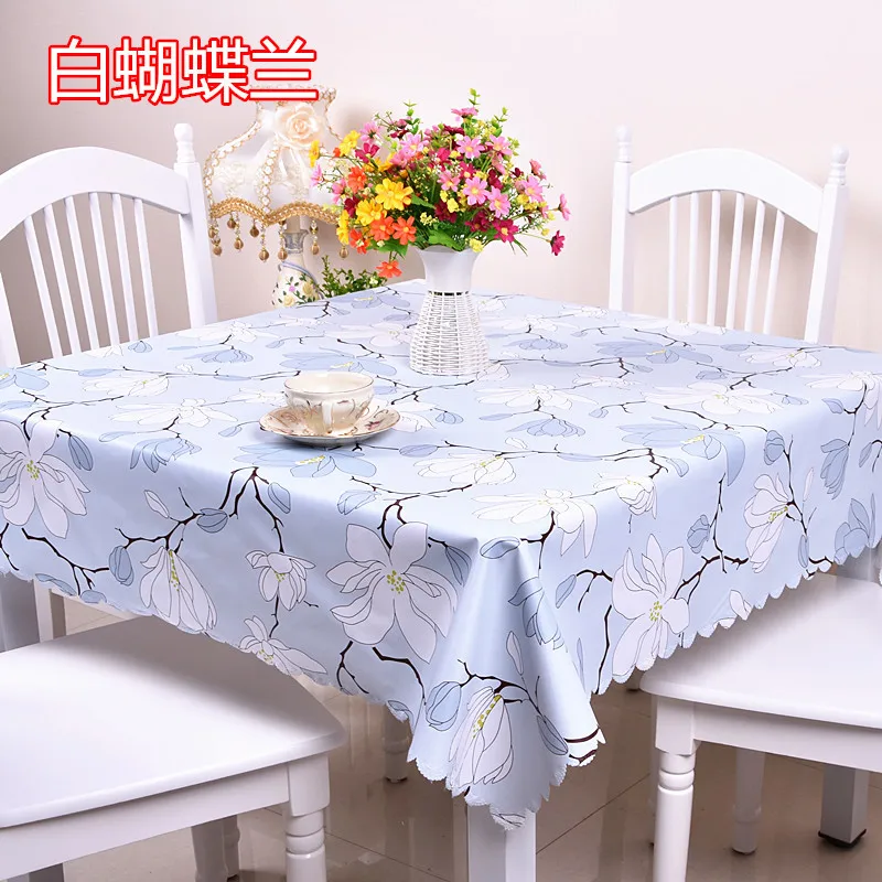 

PVC tablecloth waterproof anti-scalding oil-free disposable plastic butterfly side table mat environmentally friendly more style