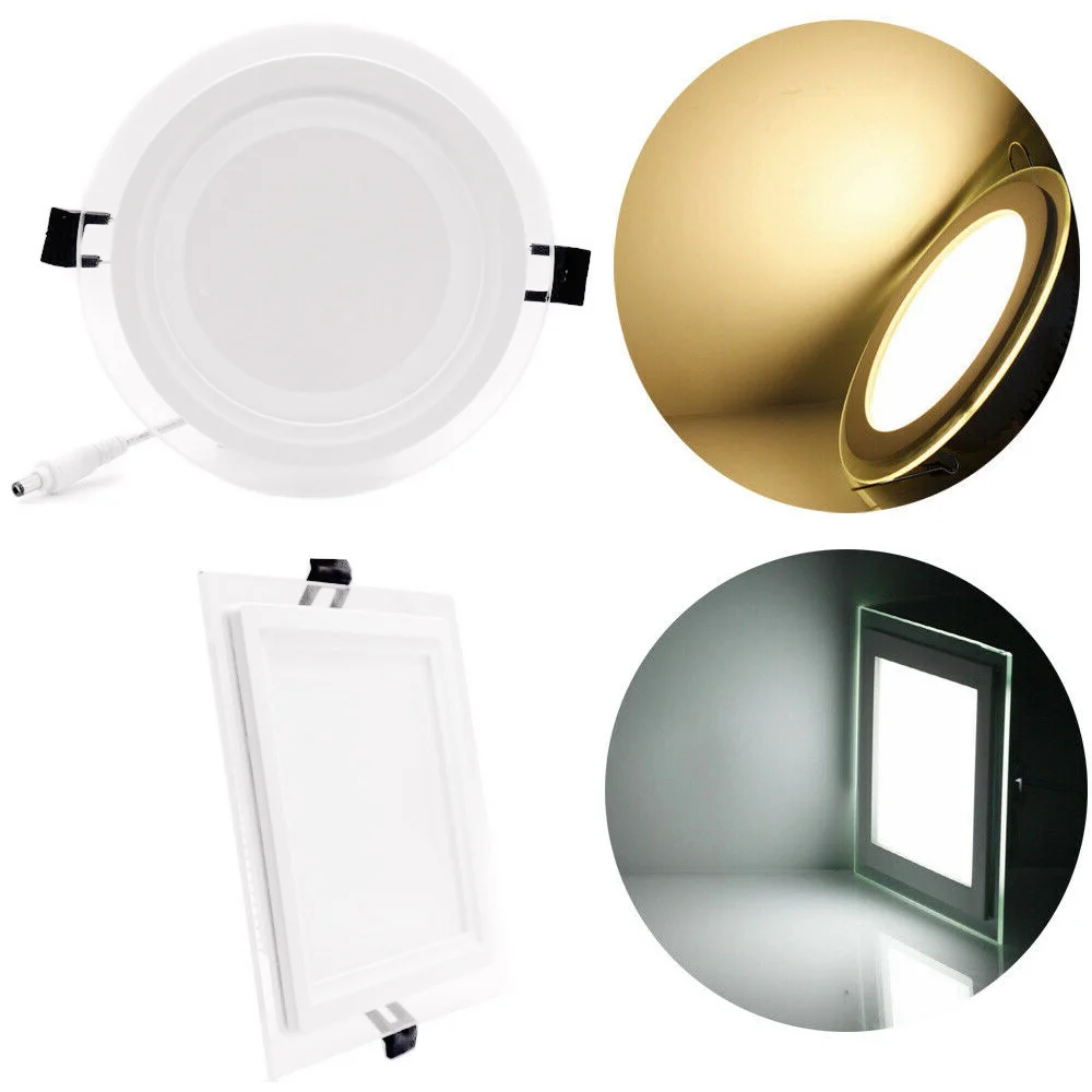 

LED Lamp Panel Light Bulb Dimmable Recessed Round/Square Spotlight Bulb 6W/12W/18W LED Warm/Natural/Cold White Light AC85V-256V