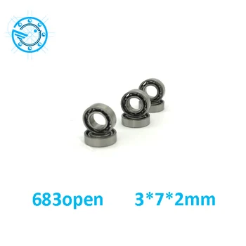 

Free shipping 10pcs/lot 683 open 3x7x2mm metric miniature deep groove ball bearing 683A AX3 683open MR618/3 3*7*2mm