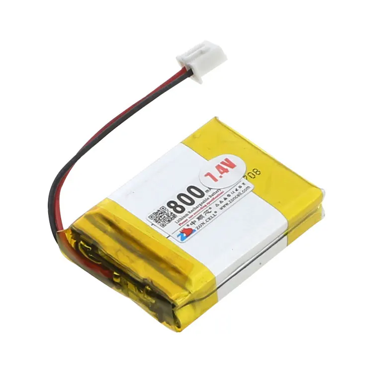 

800mAh 553040x2 Portable Device Instrument Polymer Lithium Battery Pack 7.4V 43*30*10mm