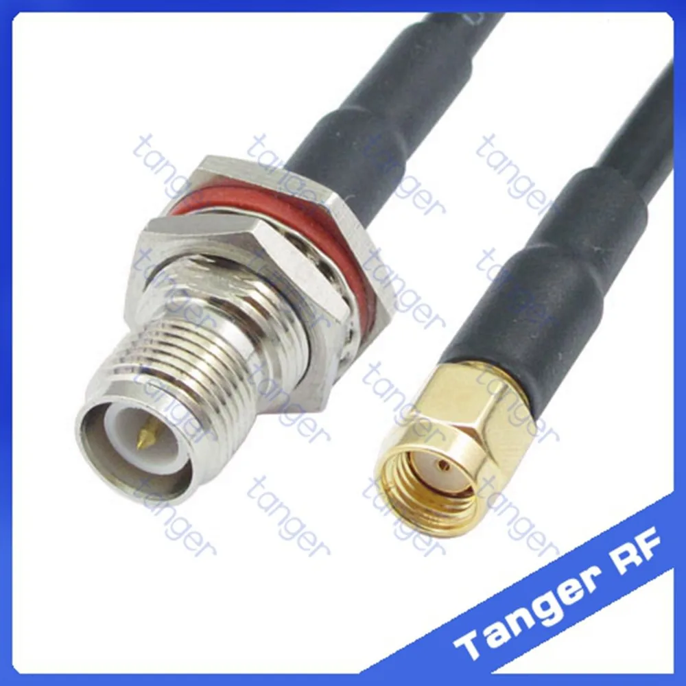 

Hot selling RP-TNC female to RP-SMA male connector straight RF RG58 Pigtail Jumper Coaxial Cable 20inch 50cm and High Quality