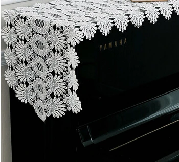 

40x220cm General Dust Proof Lace Piano Cover Piano Cloth Table Cloth Home Decoration Wedding Gift