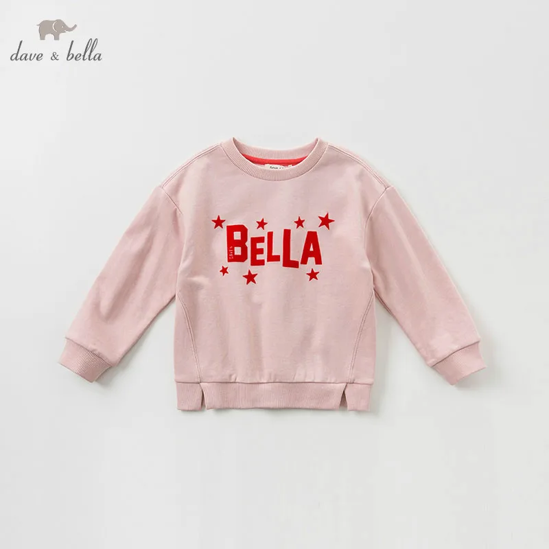 

DBK9105 dave bella baby girls spring infant baby fashion t-shirt toddler top 5-13Y children high quality tees clothes