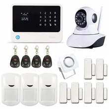 G90B 2.4G WiFi GSM Inalámbrico de Alarma Antirrobo Sistema de Control de APP cámara ip pir motion sensor detector de puerta para la oficina en casa seguridad
