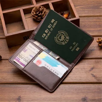 

PU Leather High Quality Card & ID Holders Durable Men Passport Cover Passport Holder Men Travel Wallet Credit Card Holder Cover