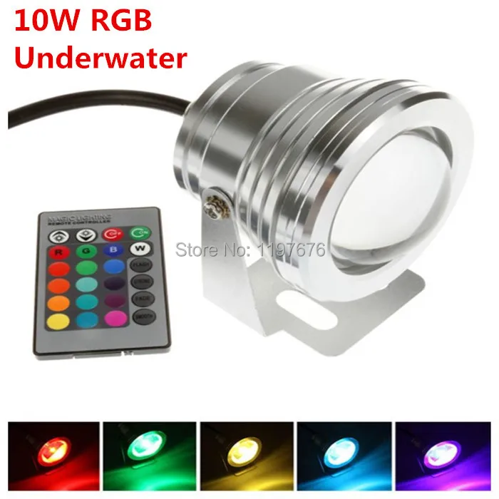 10W RGB LED Underwater Light DC12V LED Landscape Lighting