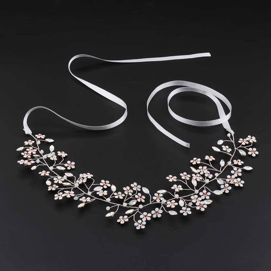 

Wedding Bridal Flower Rhinestone Crystal Headband Headpiece Hair Jewelry