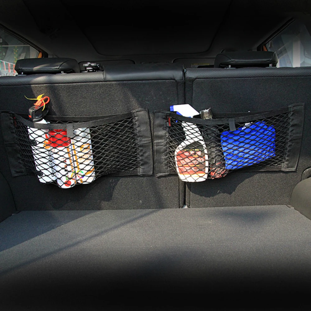 

CHSKY Car Styling Car Seat Storage Rear Trunk Back Seat Elastic String Net Mesh Car Organizer Storage Bag Pocket Cage For Subaru