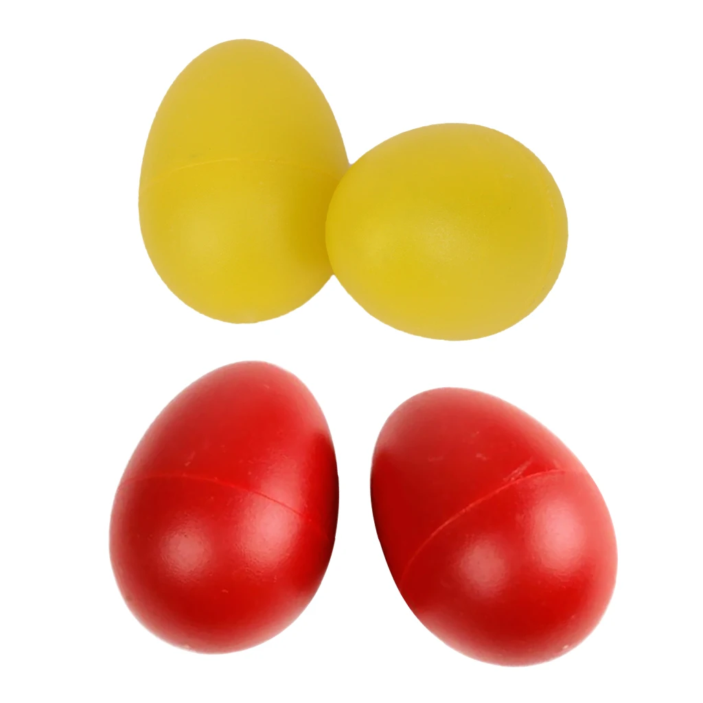 2 Pair Musical Maraca Hand Shaker Plastic Sand Egg Percussion Kids Children Toy