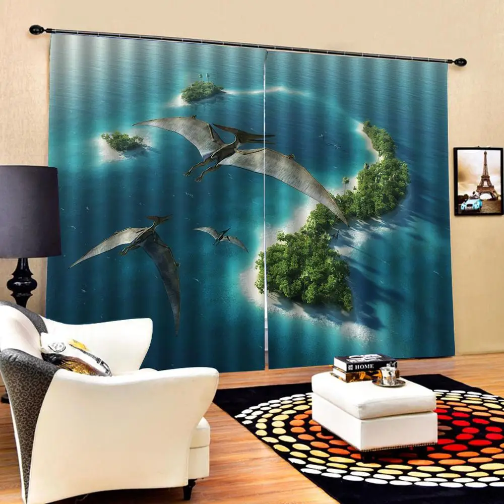 Затемненные занавески роскошные затемненные 3D на окна для гостиной спальни