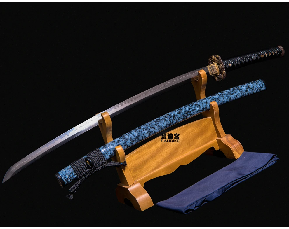 Japanese Samurai Katana Full Tang T10 Steel Clay Tempered Battle Sharp Sword tempered Samurai Sword Katana full tang