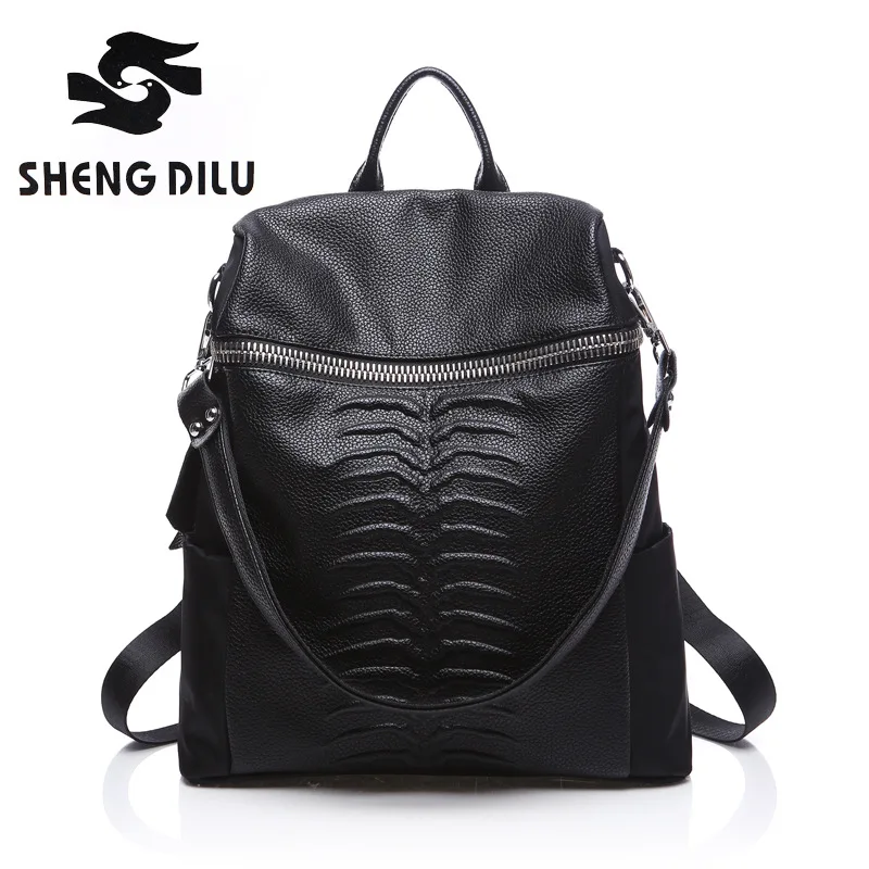 New Designer Women Backpack For Teens Girls Preppy Style School Bag Genuine Leather Backpack Ladies High