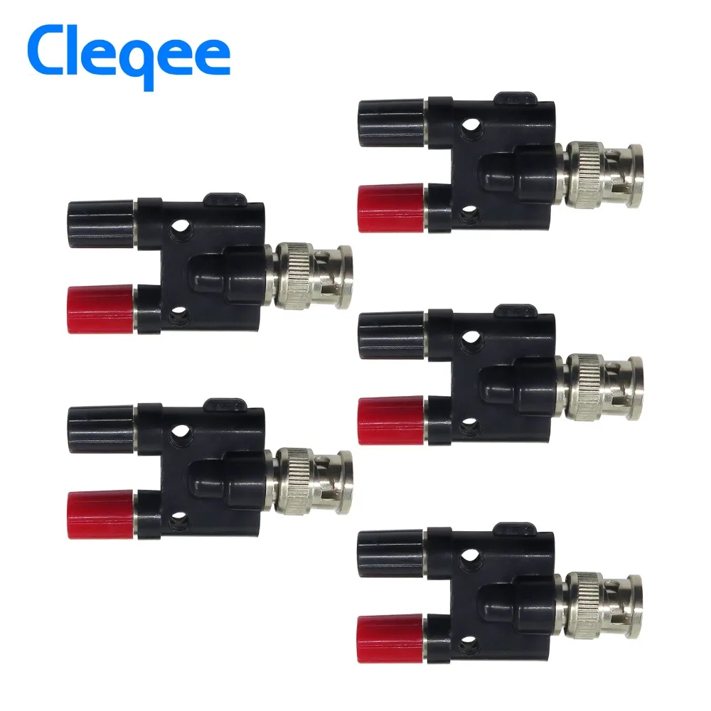 

Cleqee P7009 5Pcs BNC Male Plug To Two Dual Banana Jack RF Adapter Connector