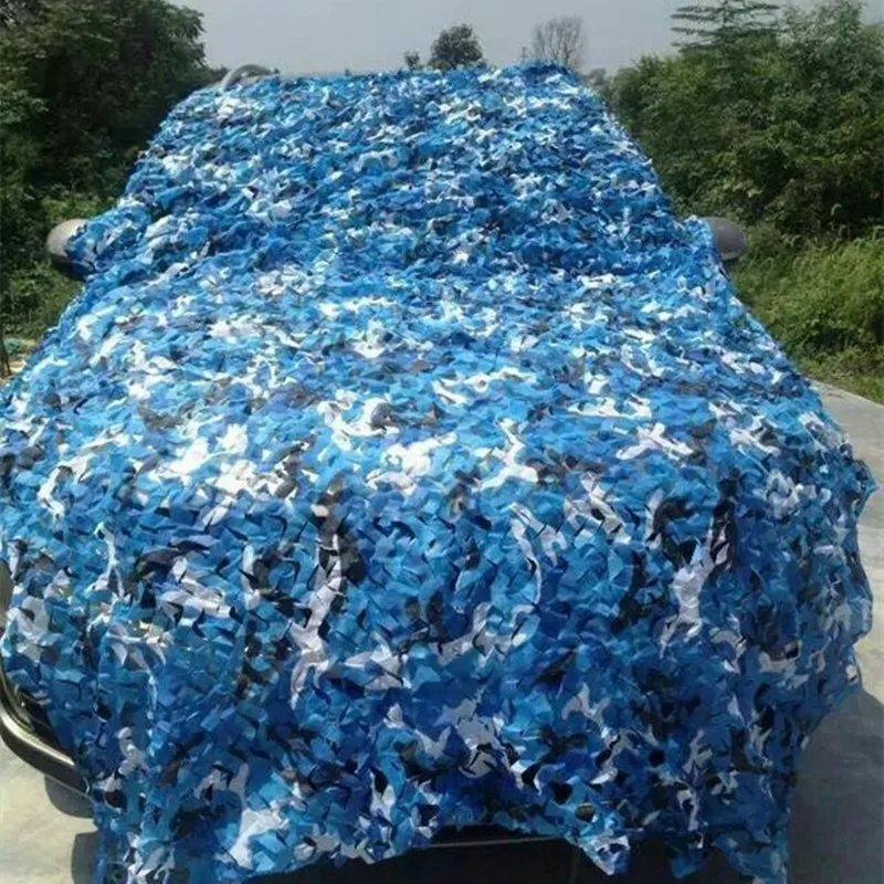 

2.5M*10M filet camouflage netting blue camo netting for car sunshade event shelter object decoration gazebo netting camping