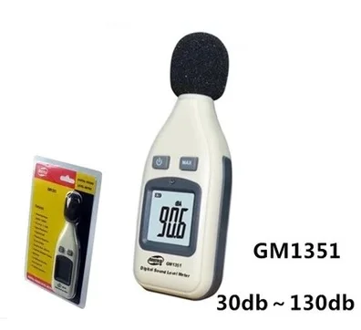GM1351 30-130dBA точность децибел монитор тестер ЖК-дисплей цифровой измеритель уровня звука Шум тестер(без Батарея